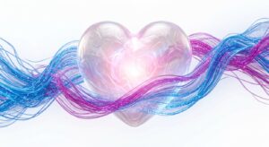 의학적 보호와 상담을 상징하는 추상적인 3D 일러스트