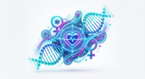 여성 건강 검진 컨셉의 3D 의료 일러스트