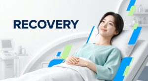 평온한 회복 과정을 상징하는 여성의 모습